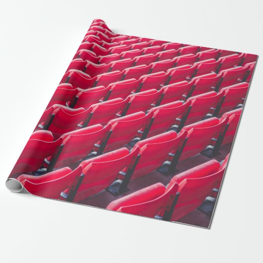 Rote Theaterstühle Geschenkpapier (Ungerollt)