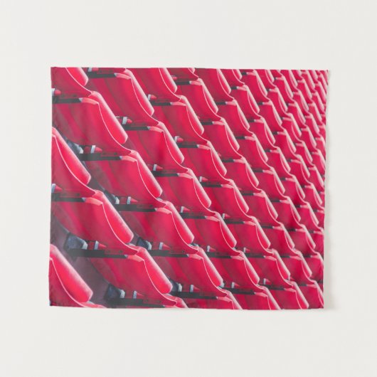 Rote Theaterstühle Wandteppich (Vorderseite (Horizontal))