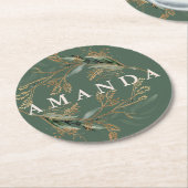 Rote Thunfische Rote Kirche (Chianti) Runder Pappuntersetzer (Angewinkelt)