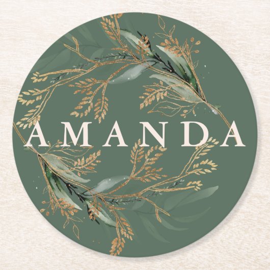 Rote Thunfische Rote Kirche (Chianti) Runder Pappuntersetzer (Vorderseite)