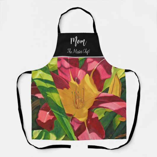 Rote Tiger Lily Blüte, Mama Schürze (Vorderseite)