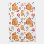 Rote Tigermutter am Muttertag Geschirrtuch (Vertikal)