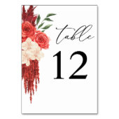 Rote Tischnummer (Rückseite)