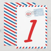 Rote Tischnummer Postkarte Sammlung (Vorne/Hinten)