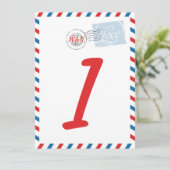 Rote Tischnummer Postkarte Sammlung (Stehend Vorderseite)