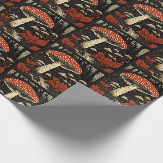 Rote Toadstocker - Amanita Muscaria Geschenkpapier (Ecke)