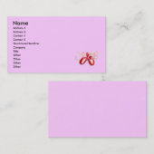 Rote Toeshoes Visitenkarten Visitenkarte (Vorne/Hinten)