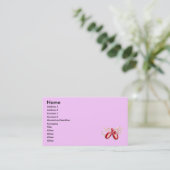 Rote Toeshoes Visitenkarten Visitenkarte (Stehend Vorderseite)