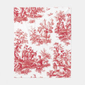 Rote Toile Fleecedecke (Vorderseite)