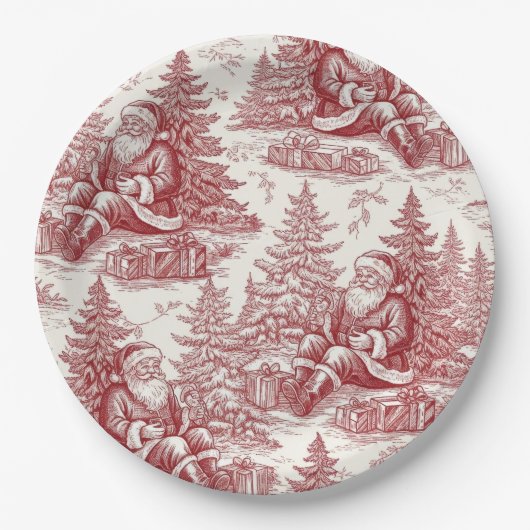 Rote Toile Pappteller (Vorderseite)
