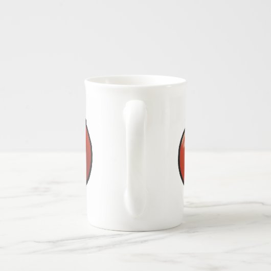 rote Tomate Porzellantasse (Rückseite)