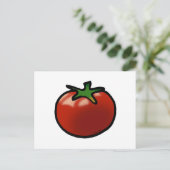 Rote Tomate Postkarte (Stehend Vorderseite)