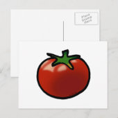 Rote Tomate Postkarte (Vorne/Hinten)