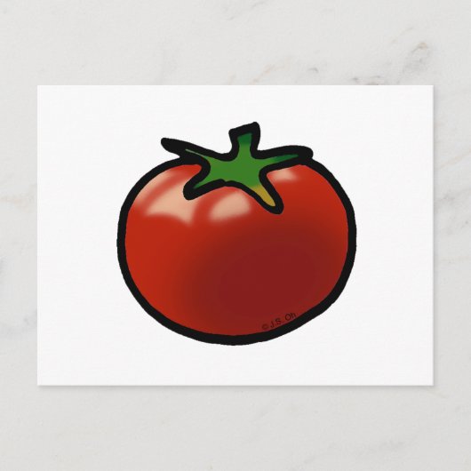 Rote Tomate Postkarte (Vorderseite)