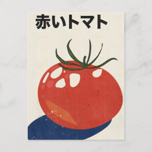 Rote Tomate Postkarte