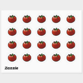 Rote Tomate Runder Aufkleber (Blatt)