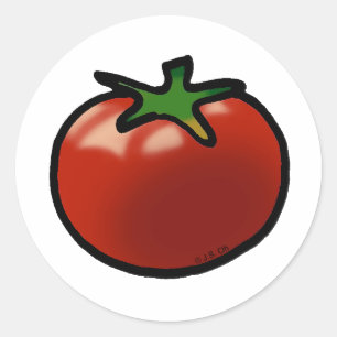 Rote Tomate Runder Aufkleber