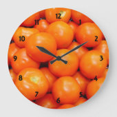 Rote Tomate-Uhr Große Wanduhr (Vorderseite)