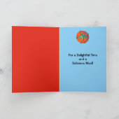 Rote Tomaten blau Danke Karte (Innenseite)