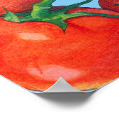Rote Tomaten, blaues Poster (Ecke)