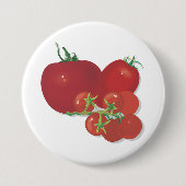 Rote Tomaten Button (Vorderseite)