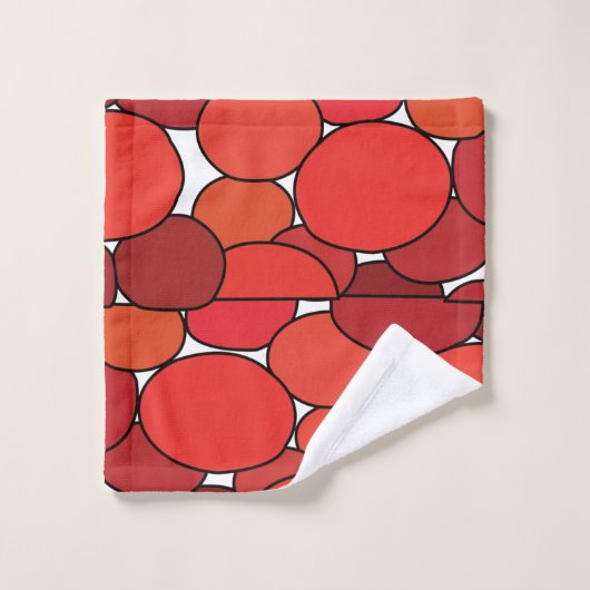 Rote Tomaten Fruchtmuster Badehandtuch Set (Waschlappen)