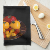 Rote Tomaten, Gelbe Tomaten Geschirrtuch (Viertel Falte)