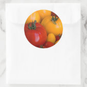 Rote Tomaten, Gelbe Tomaten Runder Aufkleber (Tasche)