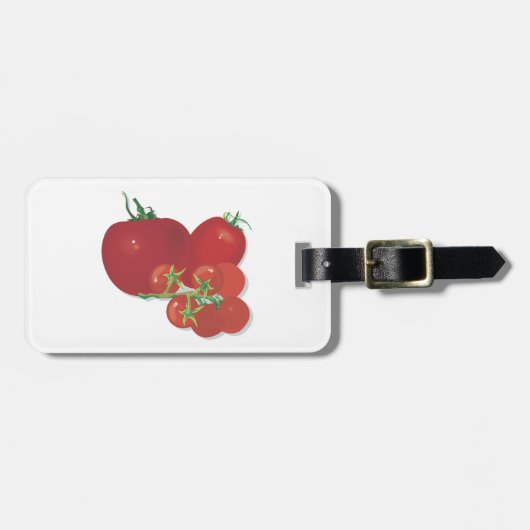 Rote Tomaten Gepäckanhänger (Vorderseite horizontal)