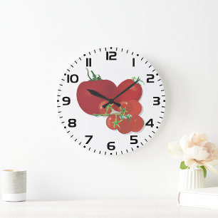 Rote Tomaten Große Wanduhr