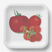 Rote Tomaten Pappteller (Vorderseite)