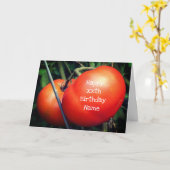 Rote Tomaten/Paradeiser auf Personalisierter Weina Karte (Gelbe Blume)