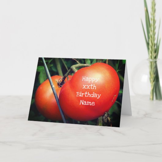 Rote Tomaten/Paradeiser auf Personalisierter Weina Karte (Vorderseite)