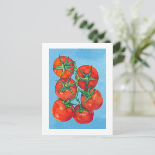 Rote Tomaten Postkarte (Stehend Vorderseite)