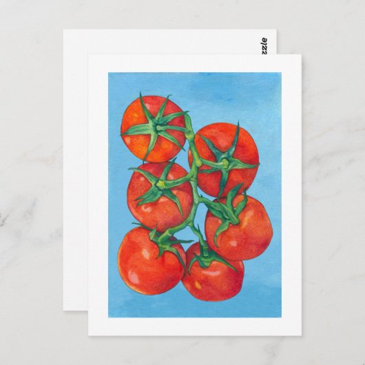 Rote Tomaten Postkarte (Vorne/Hinten)