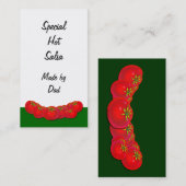 Rote Tomaten Retro Rezept Tag Visitenkarten (Vorne/Hinten)