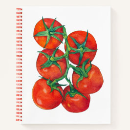 Rote Tomaten Spiralpapier Notizblock