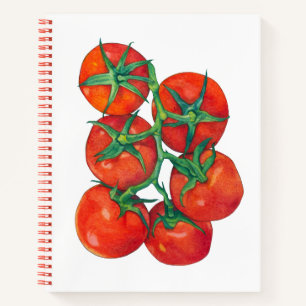 Rote Tomaten Spiralpapier Notizblock