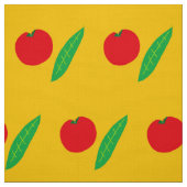 Rote Tomaten und Blätter Stoff (Muster)