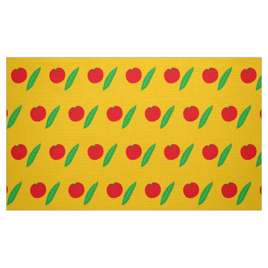 Rote Tomaten und Blätter Stoff (Fat Quarter (45,7 x 55,9 cm))