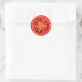 Rote Tomatenscheibe Runder Aufkleber (Tasche)