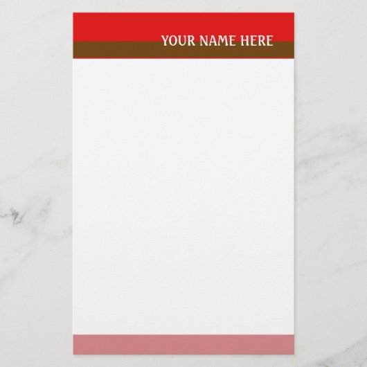 Rote Tones Briefpapier (Vorderseite)