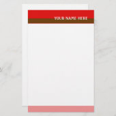 Rote Tones Briefpapier (Vorne/Hinten)