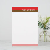 Rote Tones Briefpapier (Stehend Vorderseite)