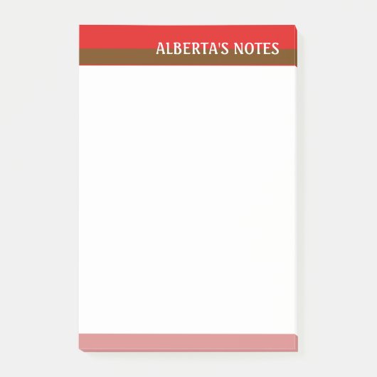 Rote Tones Post-it Klebezettel (Vorderseite)