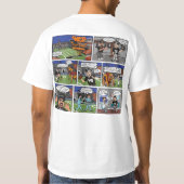 Rote Toon Super Ball Football T-Shirt (Rückseite)