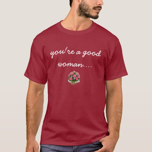 Rote tote Rosen T-Shirt (Vorderseite)