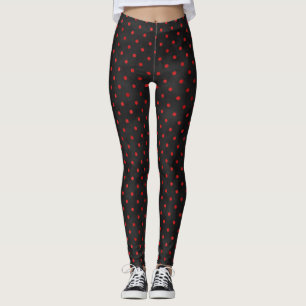 Rote Totenköpfe und Sonnenblumen-Serie Design 14 Leggings