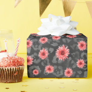 Rote Totenköpfe und Sonnenblumen-Serie Design 2 Geschenkpapier