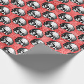 Rote Totenköpfe und Sonnenblumen-Serie Design 8 Geschenkpapier (Ecke)